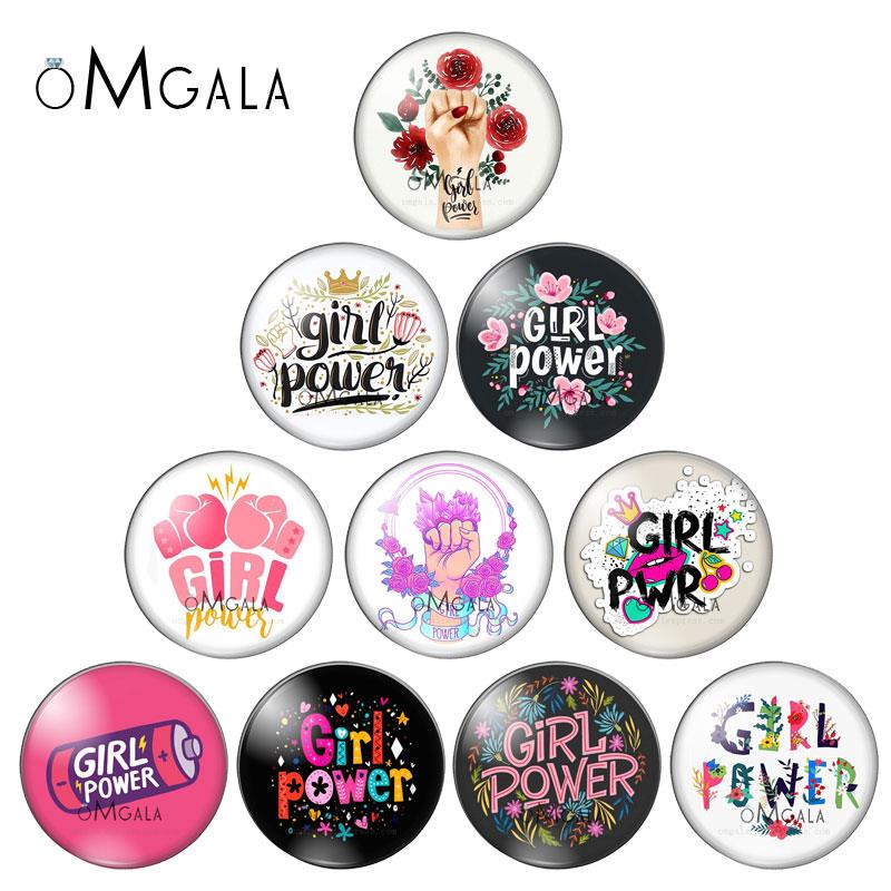 Jewelry Making Quotes - Flower Quote Girl Power Patterns 8mm/10mm12mm/18mm/20mm/25mm