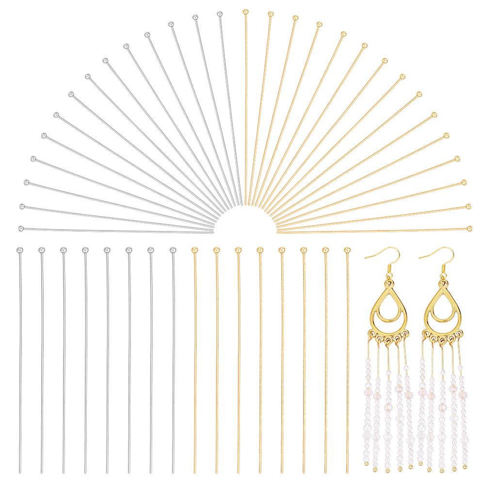 Jewelry Making Head Pins - 140pcs 2.7 inch(70mm) 304 Stainless Steel