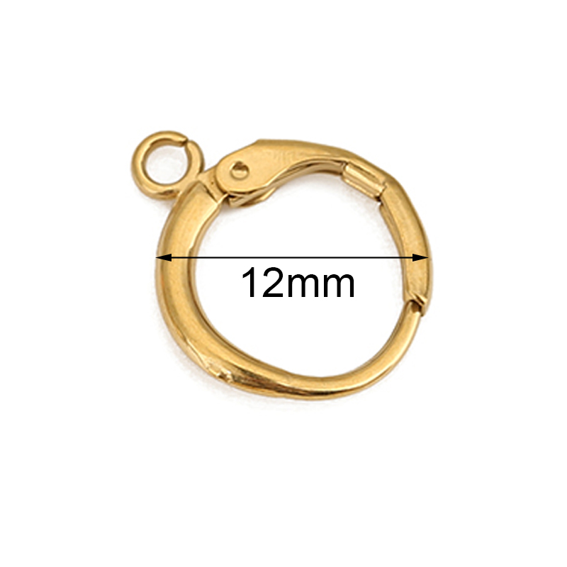 Jewelry Making Kit For Adults - 10pcs 12mm Hypoallergenic Earrings Hooks Clasps