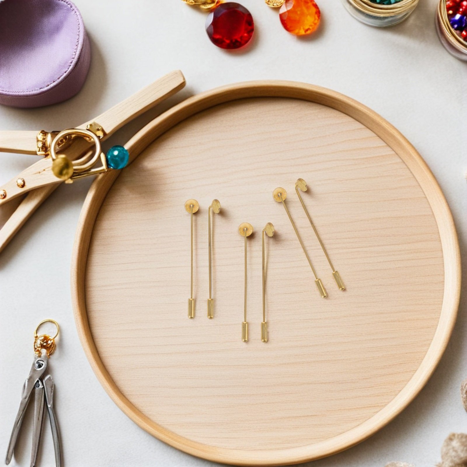 50Sets Copper Flat Round Tray  - Jewelry Making Tray review and price