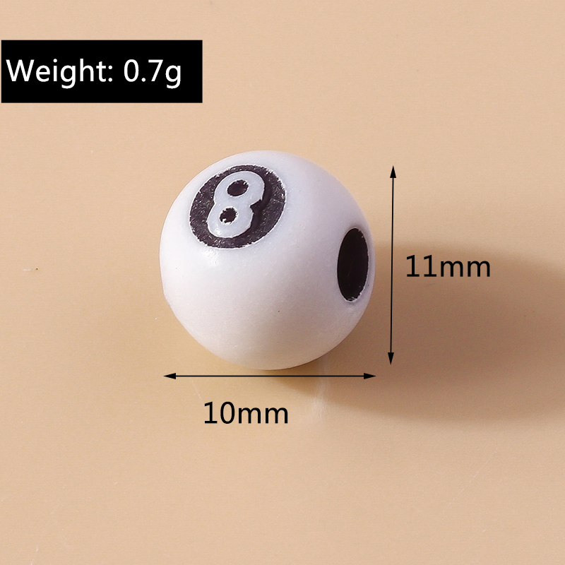 50pcs Resin 3D Black No 8 Bill - Jewelry Making Table review and price