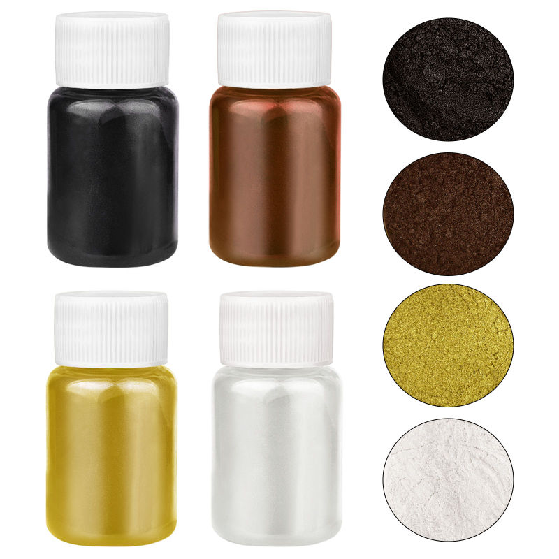 4 Colors/Set Pearlescent Powde - Jewelry Making Uv Resin Kit review and price