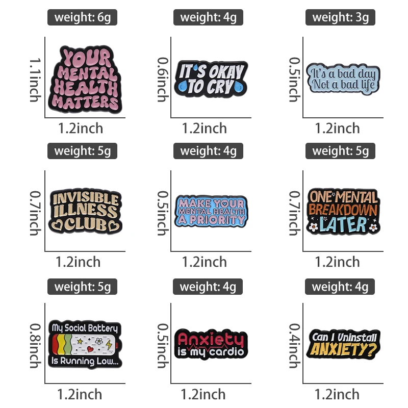 Quote Anxiety Brooch Enamel Pi - Jewelry Making Quotes review and price