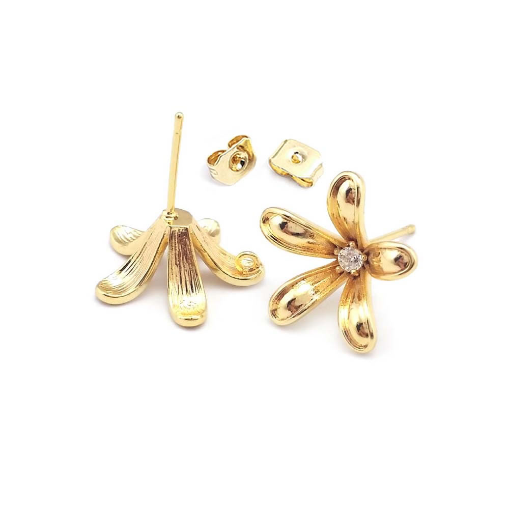 18K Gold Color Brass Flower St - Jewelry Making Pins review and price