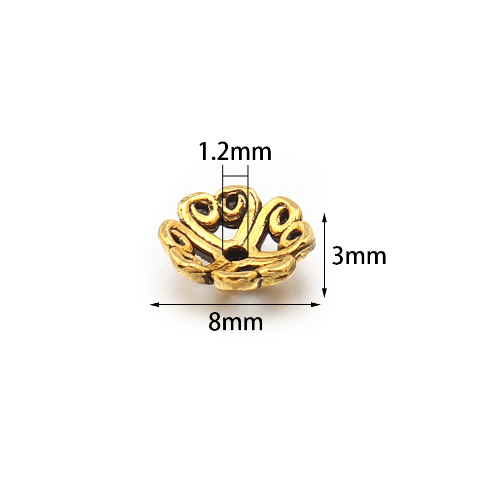 100pcs 8mm Alloy Hollow Out Fl - Jewelry Making Tray review and price