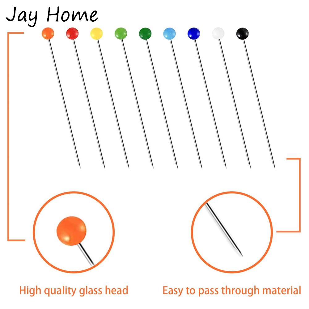 250PCS Sewing Pins Multicolor  - Jewelry Making Head Pins review and price