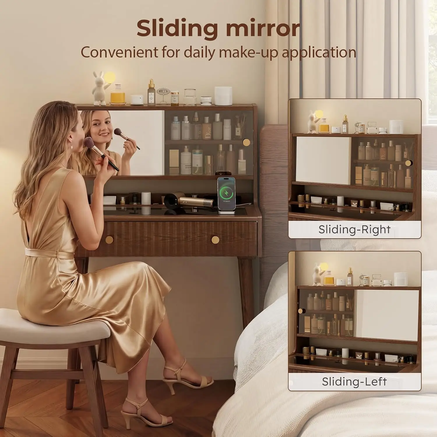 Vanity Desk with Power Outlet  - Jewelry Making Table review and price