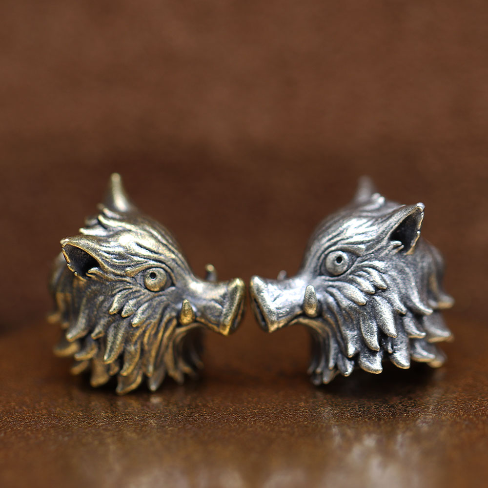 Cute Boar Head Brass Knife Bea - Jewelry Making Hand Tools review and price