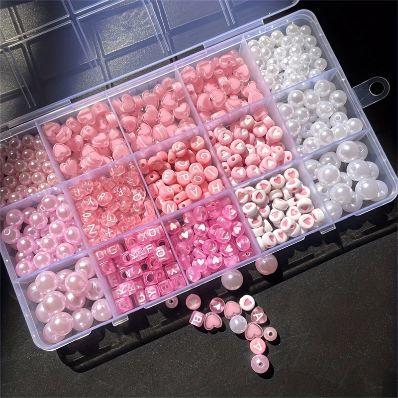 10-Piece Pink Alphabet Box, Ac - Jewelry Making Beginners review and price