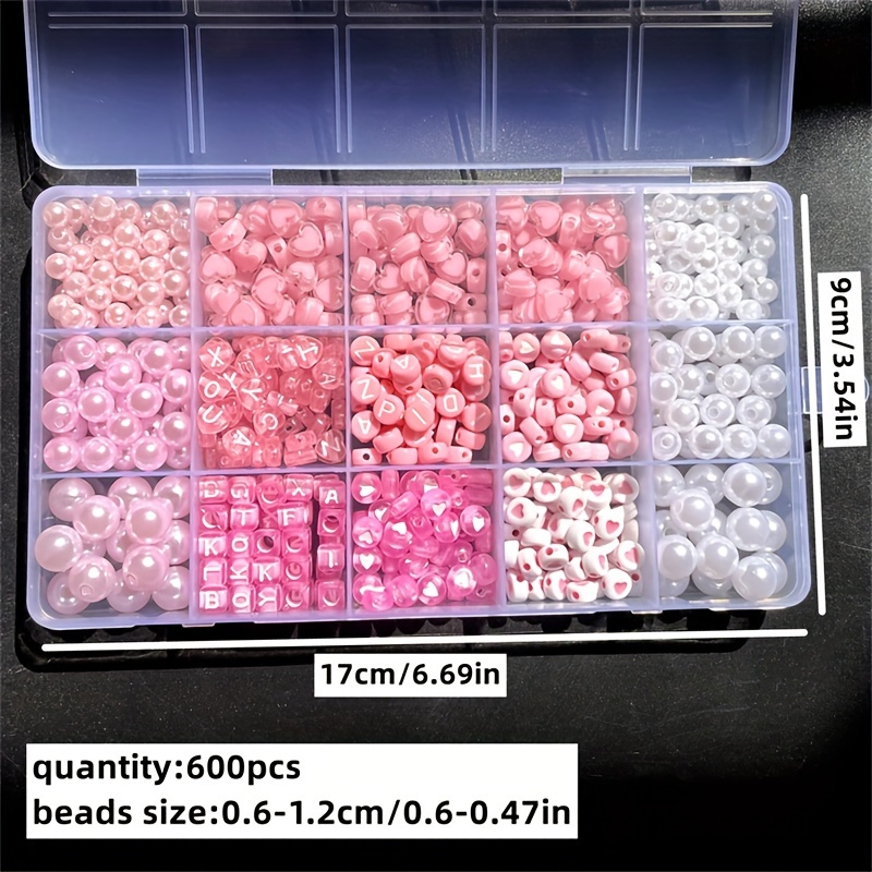 10-Piece Pink Alphabet Box, Ac - Jewelry Making Beginners review and price