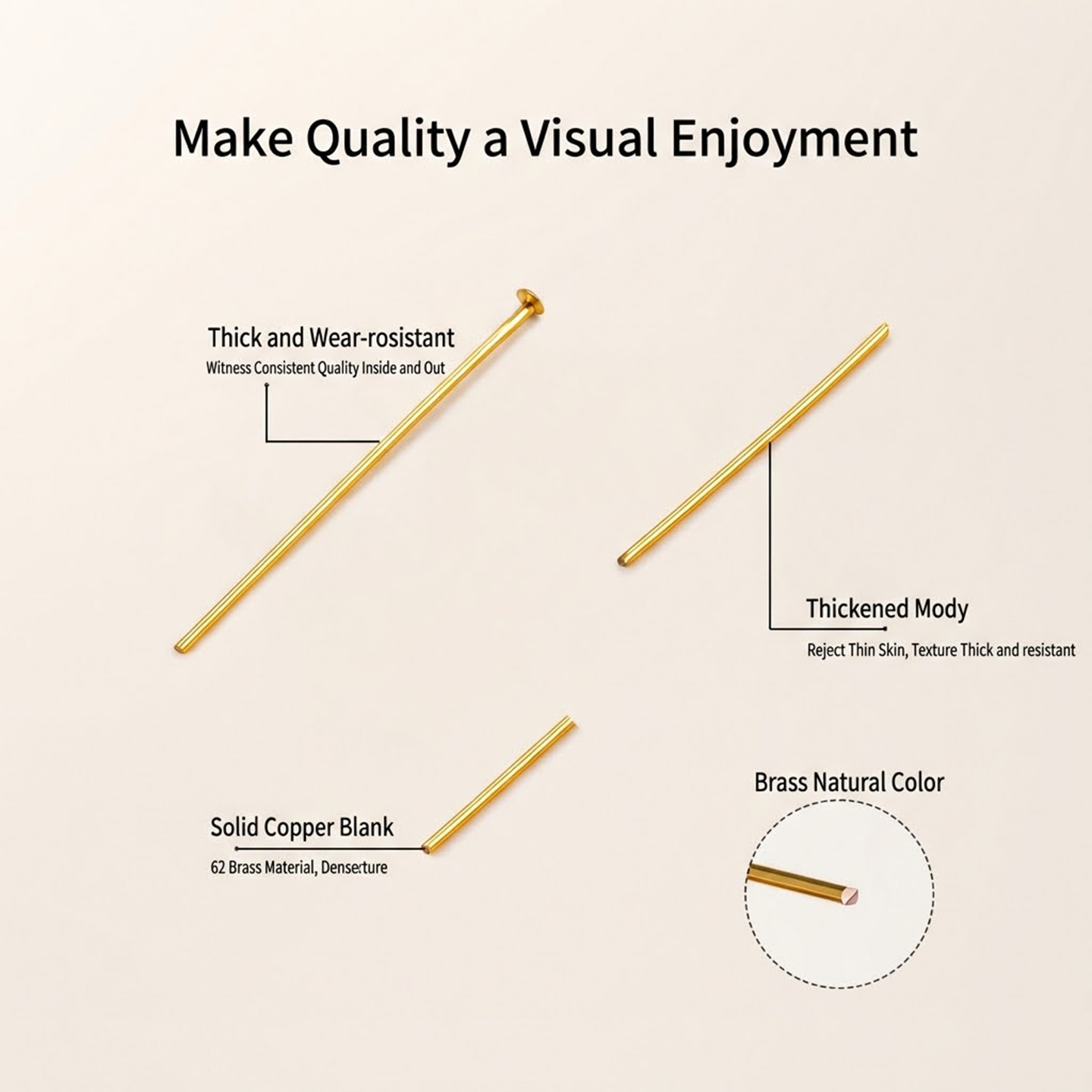 50Pcs 18K Gold Plated Flat Hea - Jewelry Making Head Pins review and price