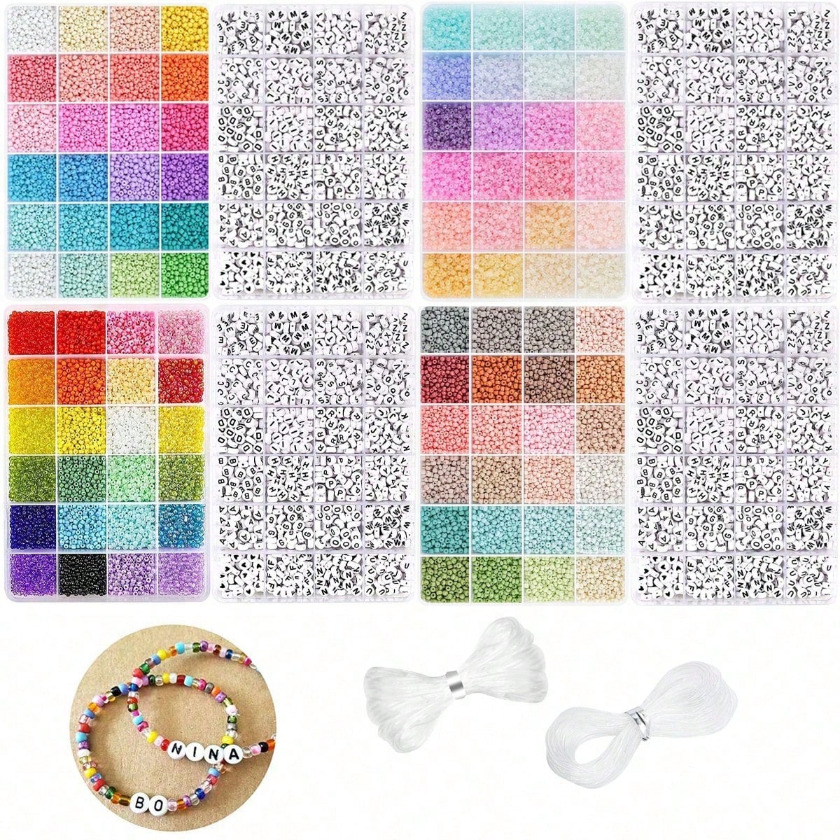 5760pcs 24 Grid Box 3mm Seed B - Jewelry Making Kits For Kids review and price