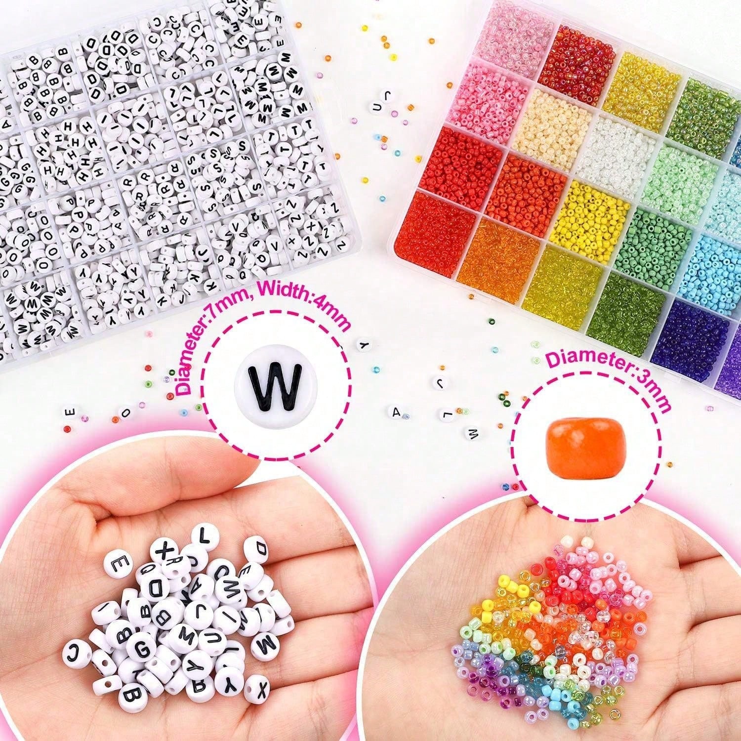 5760pcs 24 Grid Box 3mm Seed B - Jewelry Making Kits For Kids review and price