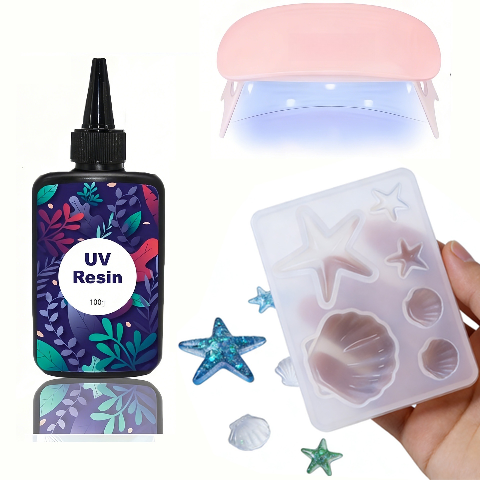 DIY Ocean Theme Crystal Epoxy  - Jewelry Making Uv Resin Kit review and price