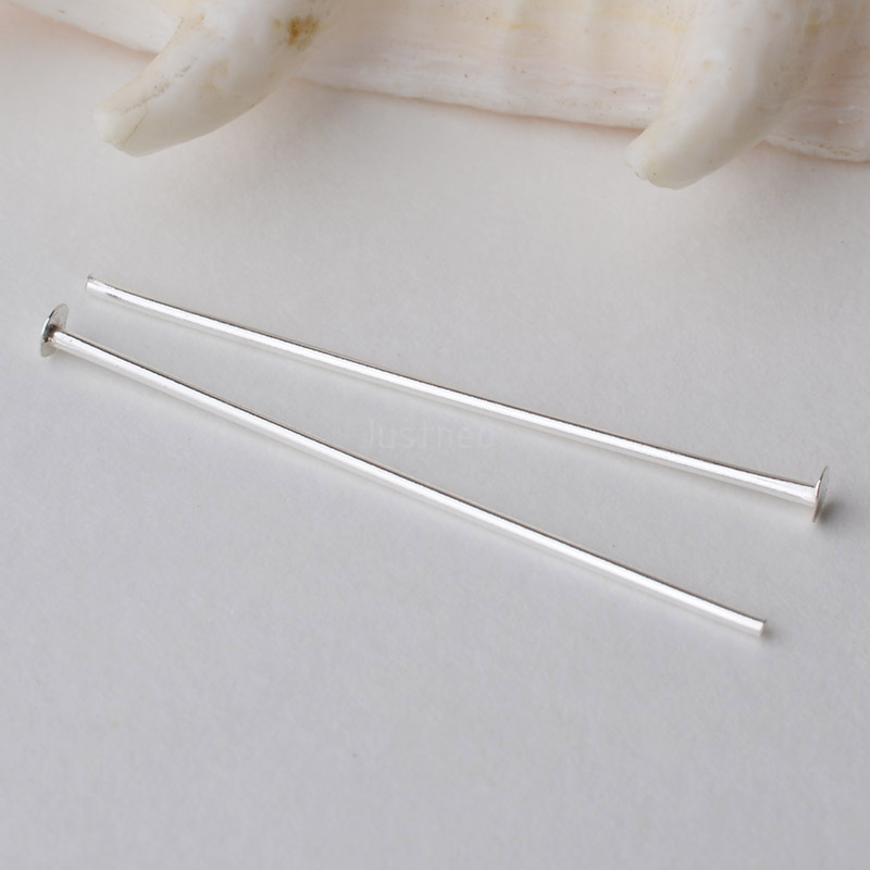 925 Sterling Silver Flat Head  - Jewelry Making Head Pins review and price