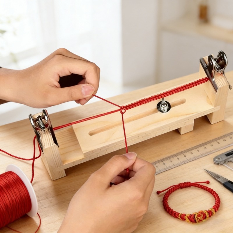 Solid Wood Bracelet Weaving Fi - Jewelry Making Table review and price