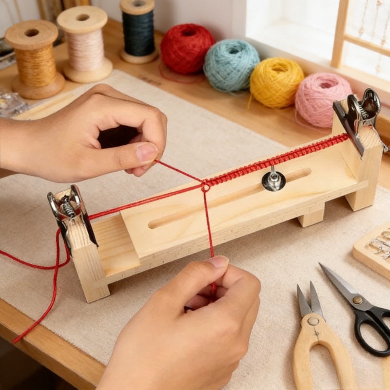 Solid Wood Bracelet Weaving Fi - Jewelry Making Table review and price
