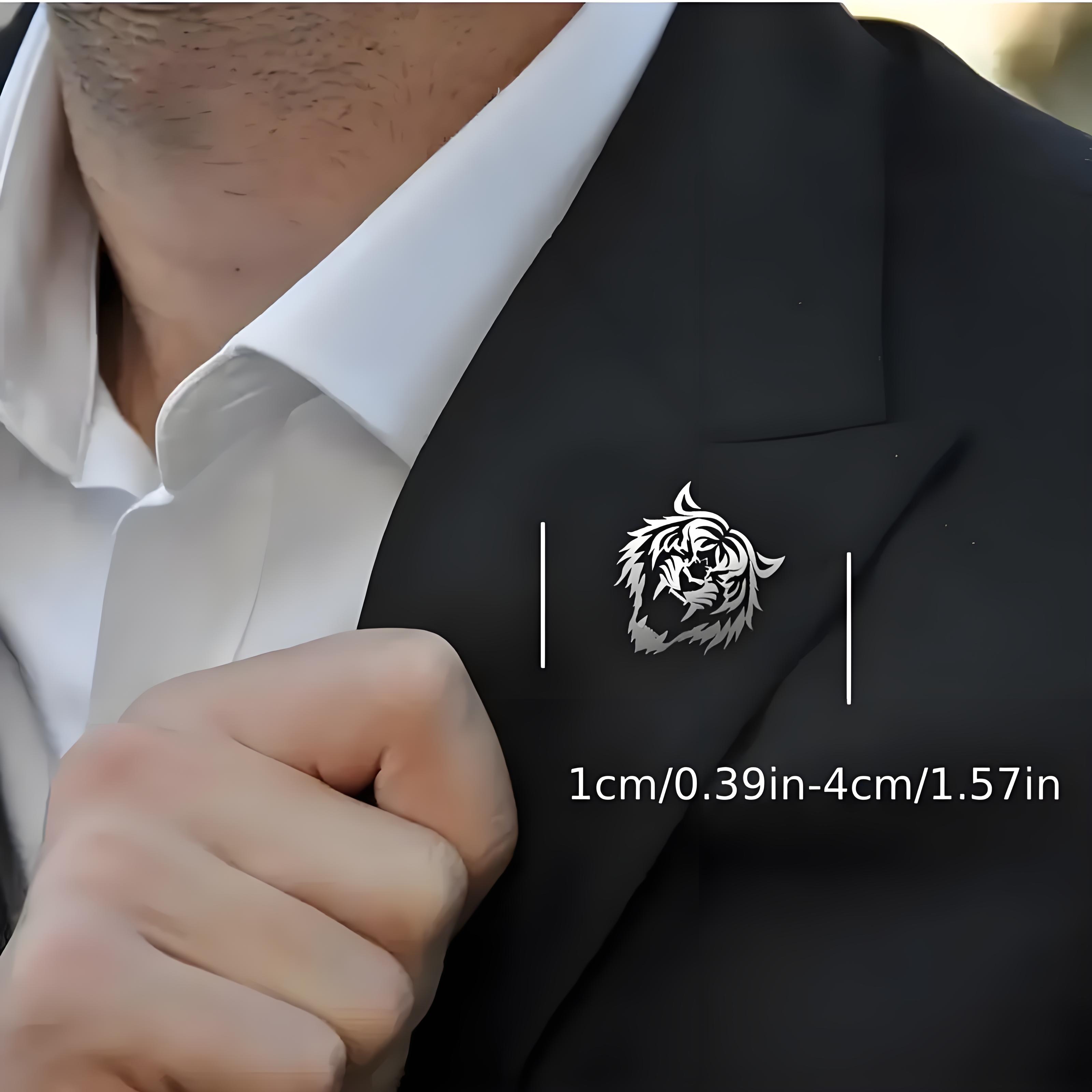 Men's Stainless Steel Tiger He - Jewelry Making Head Pins review and price