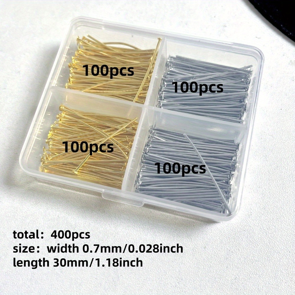 400pcs Mixed Iron Head Pins 30 - Jewelry Making Head Pins review and price