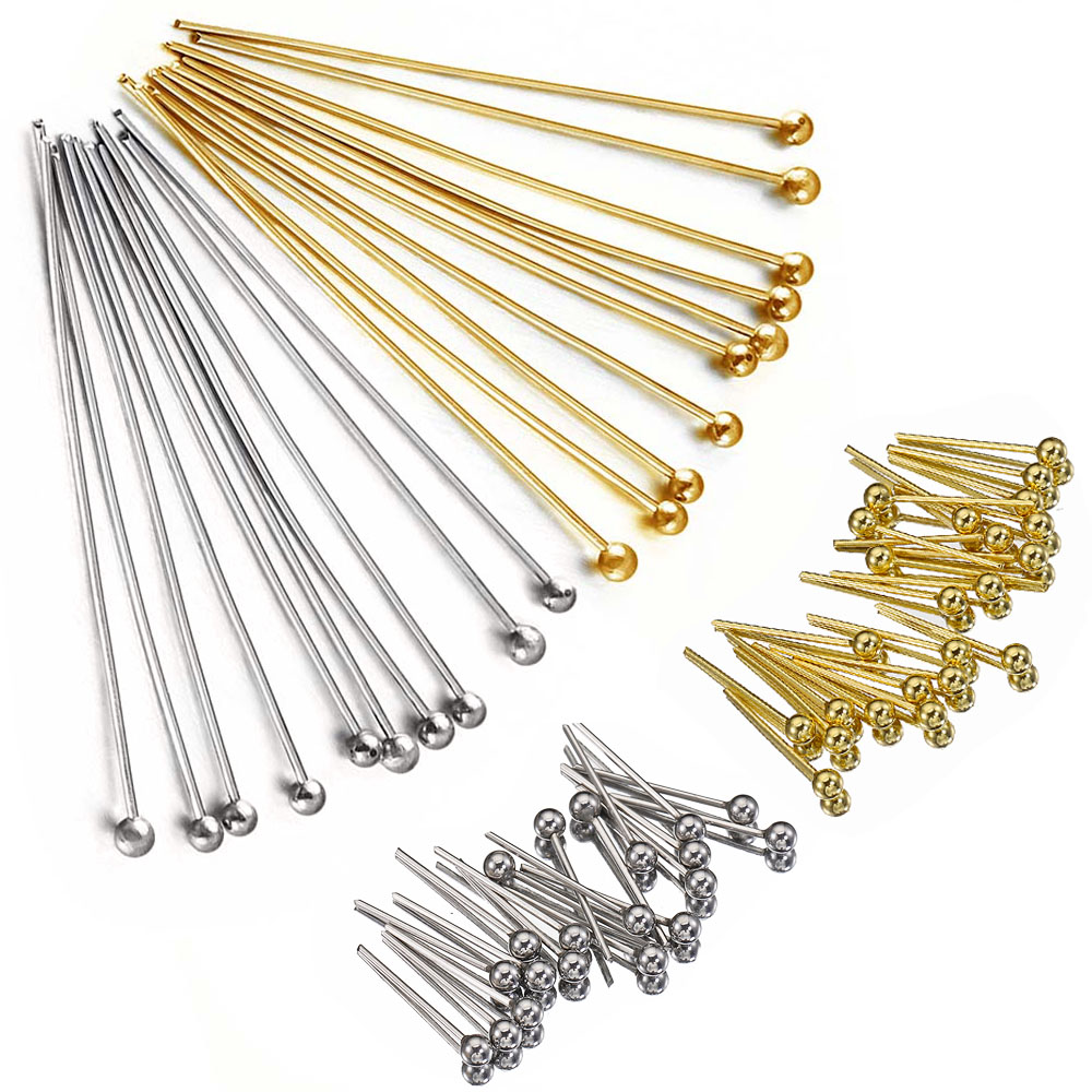 50Pcs/lot 12 14 16 20 25 30 35 - Jewelry Making Head Pins review and price