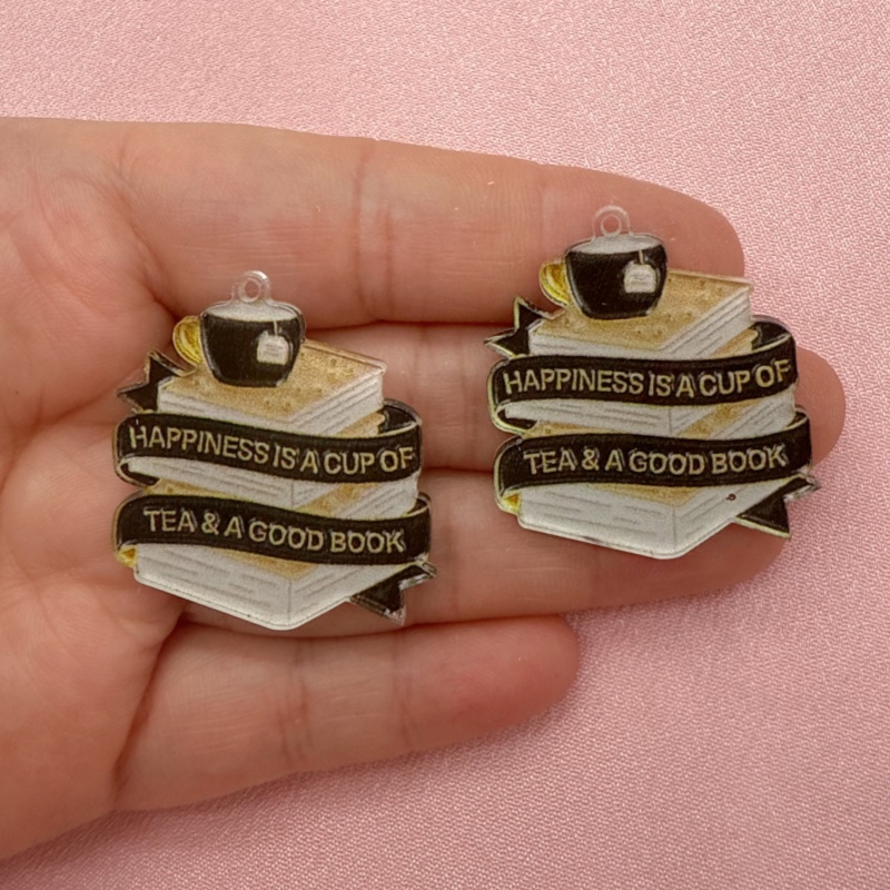 10pcs acrylic book coffee quot - Jewelry Making Quotes review and price