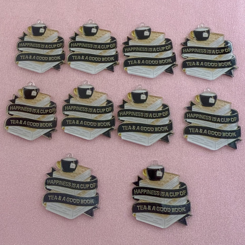 10pcs acrylic book coffee quot - Jewelry Making Quotes review and price