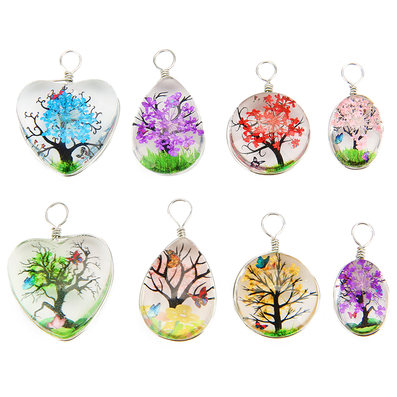 5pcs Colorful Tree Crystal Gla - Jewelry Making Beginners review and price