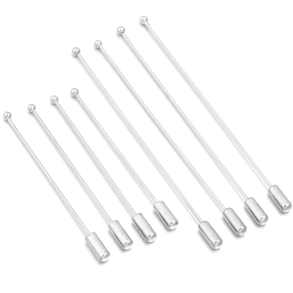 10pcs/lot 60/90cm Rhodium Colo - Jewelry Making Head Pins review and price