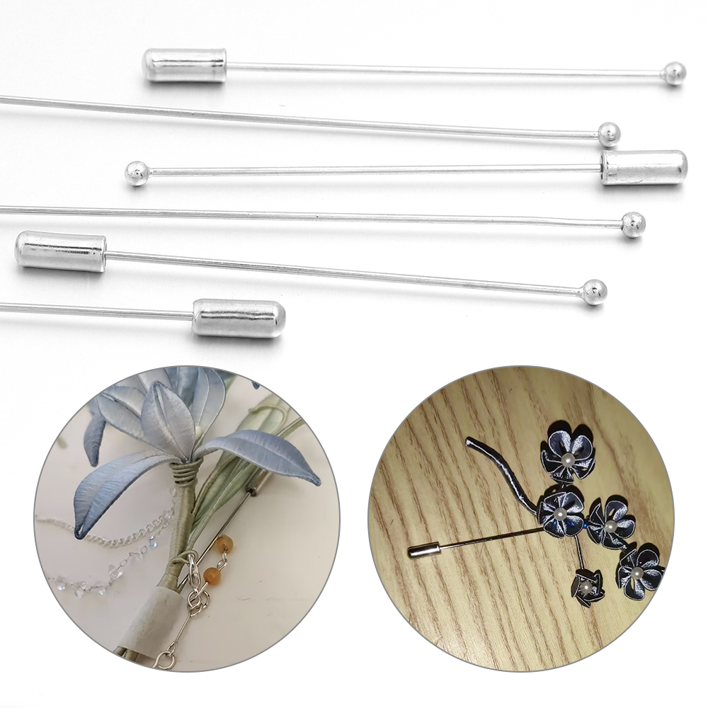 10pcs/lot 60/90cm Rhodium Colo - Jewelry Making Head Pins review and price