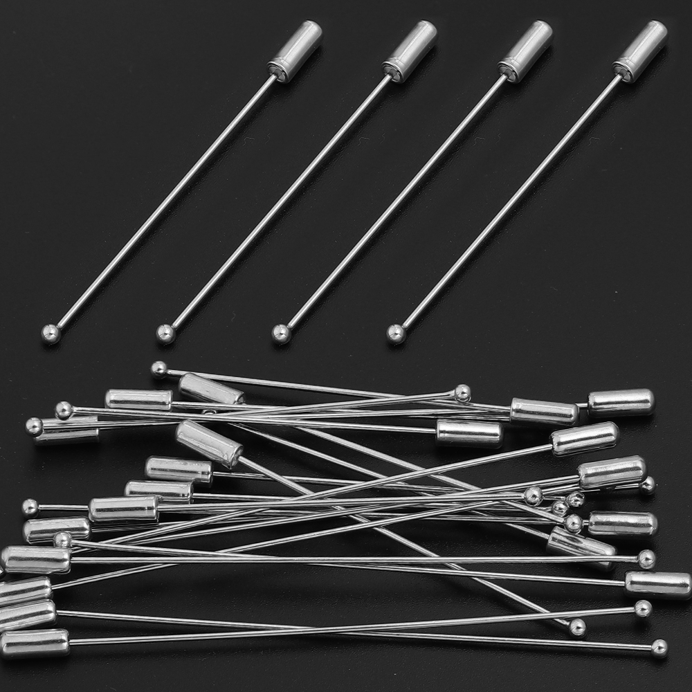 10pcs/lot 60/90cm Rhodium Colo - Jewelry Making Head Pins review and price