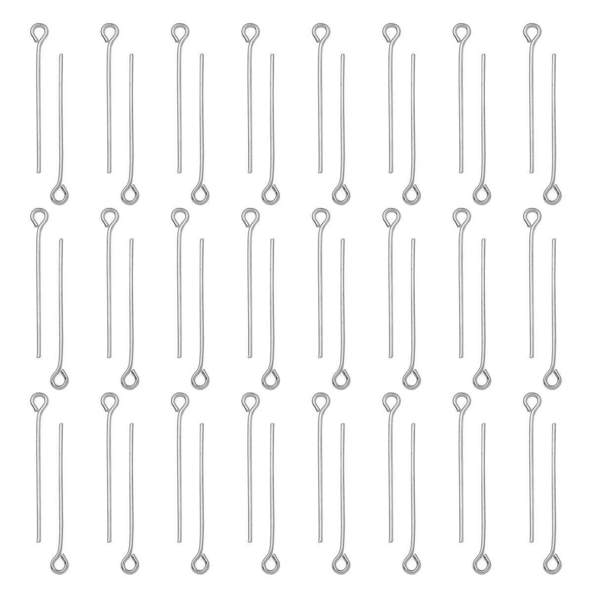 100Pcs/Lot Stainless Steel Eye - Jewelry Making Head Pins review and price