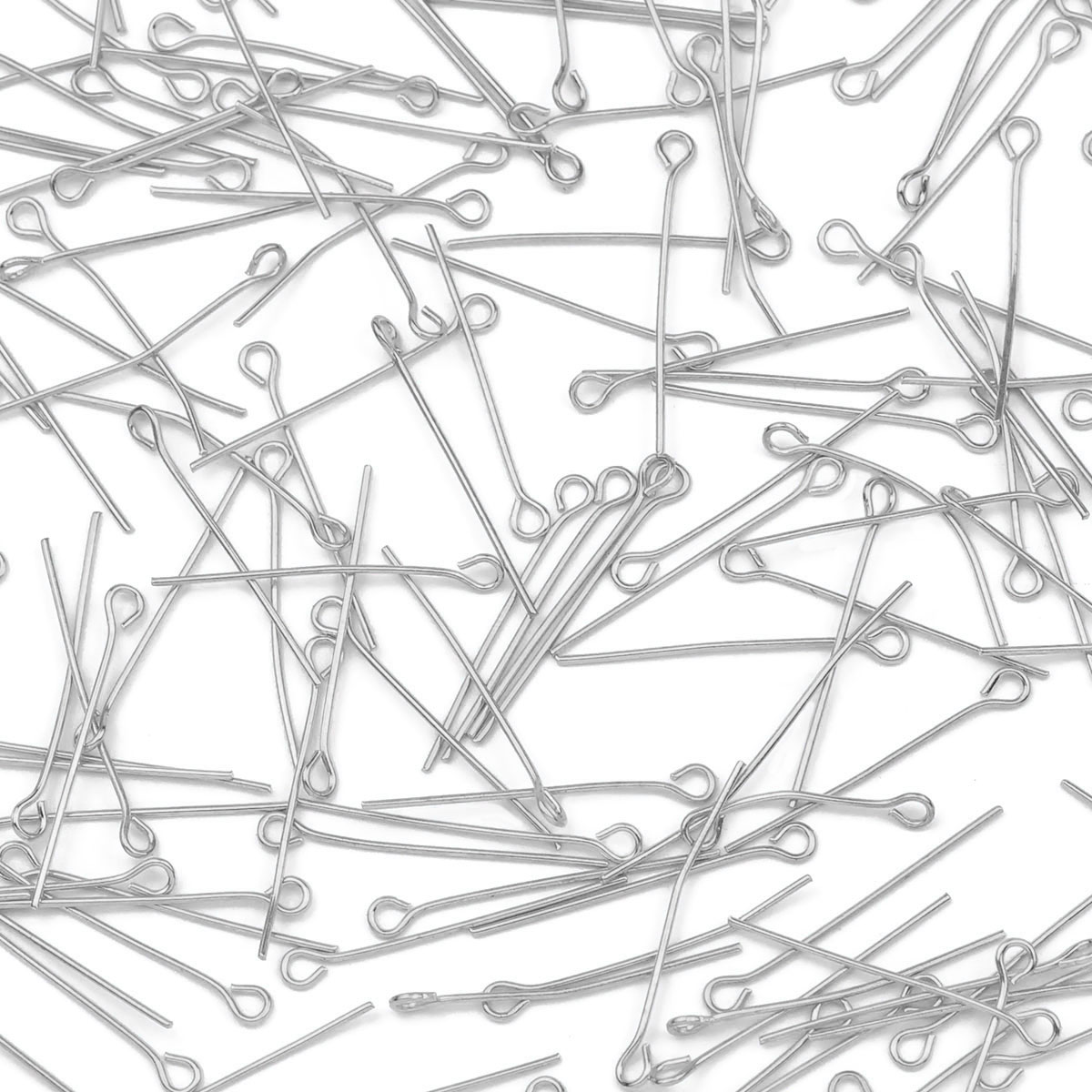 100Pcs/Lot Stainless Steel Eye - Jewelry Making Head Pins review and price