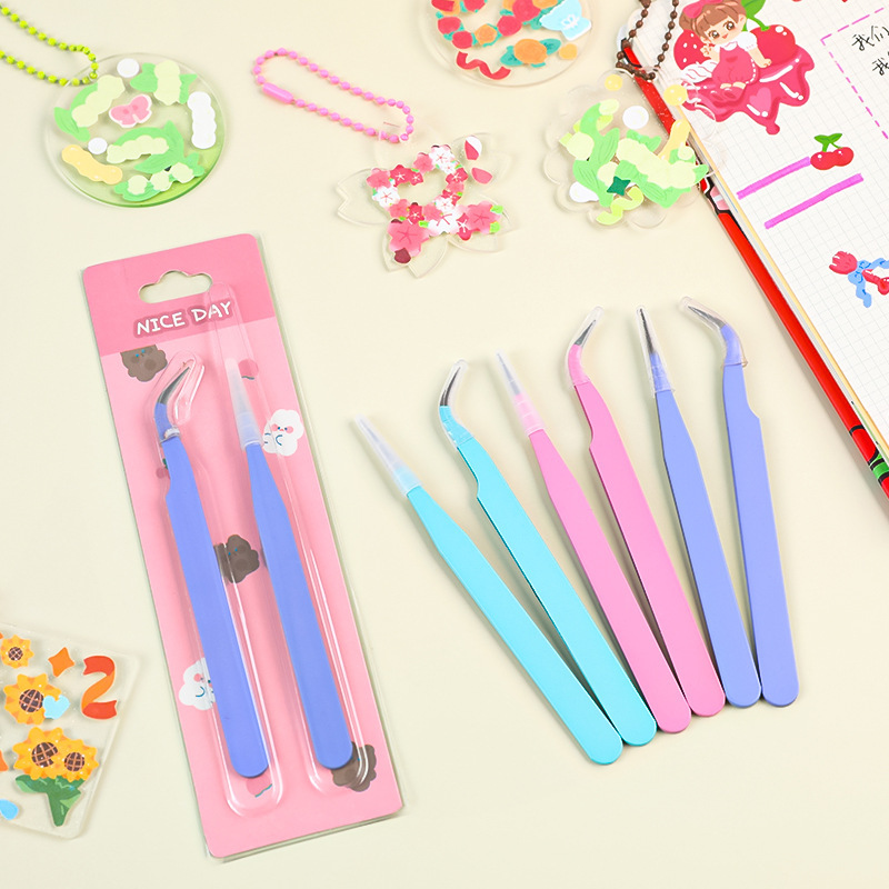 6pcs Tweezers Set - Angle and  - Jewelry Making Hand Tools review and price