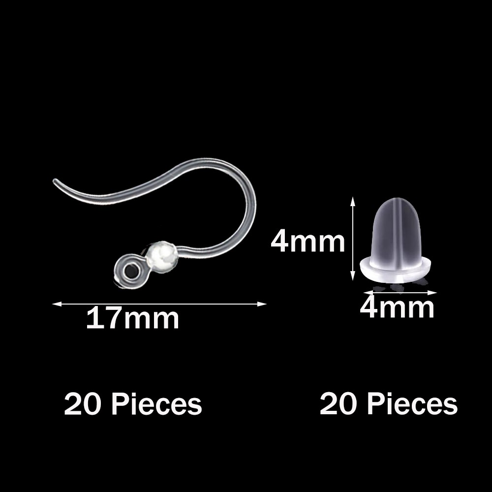 40pcs Clear Plastic Earring Ho - Jewelry Making Kit For Adults review and price