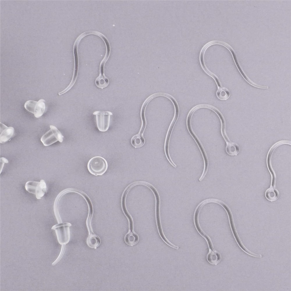 40pcs Clear Plastic Earring Ho - Jewelry Making Kit For Adults review and price