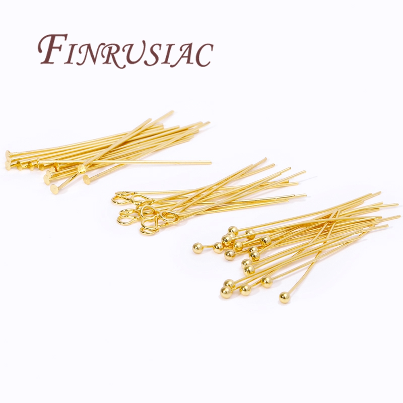 50Pcs 20-50mm Gold Plated Pins - Jewelry Making Head Pins review and price
