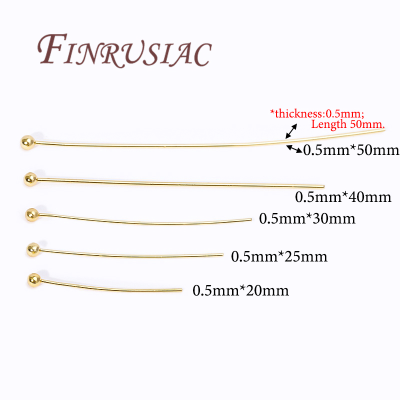 50Pcs 20-50mm Gold Plated Pins - Jewelry Making Head Pins review and price