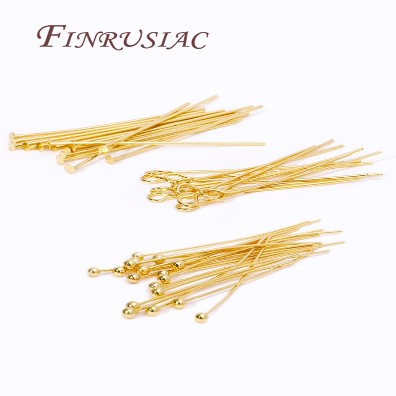 50Pcs 20-50mm Gold Plated Pins - Jewelry Making Head Pins review and price